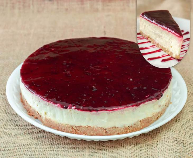 >Torta Cheesecake de Frutas Vermelhas Di Panela